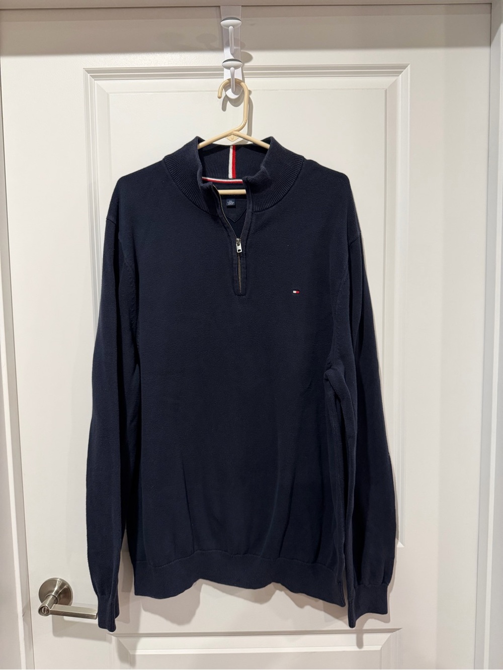 Tommy Hilfiger Men's Dark Navy Half-Zip Pullover Sweater